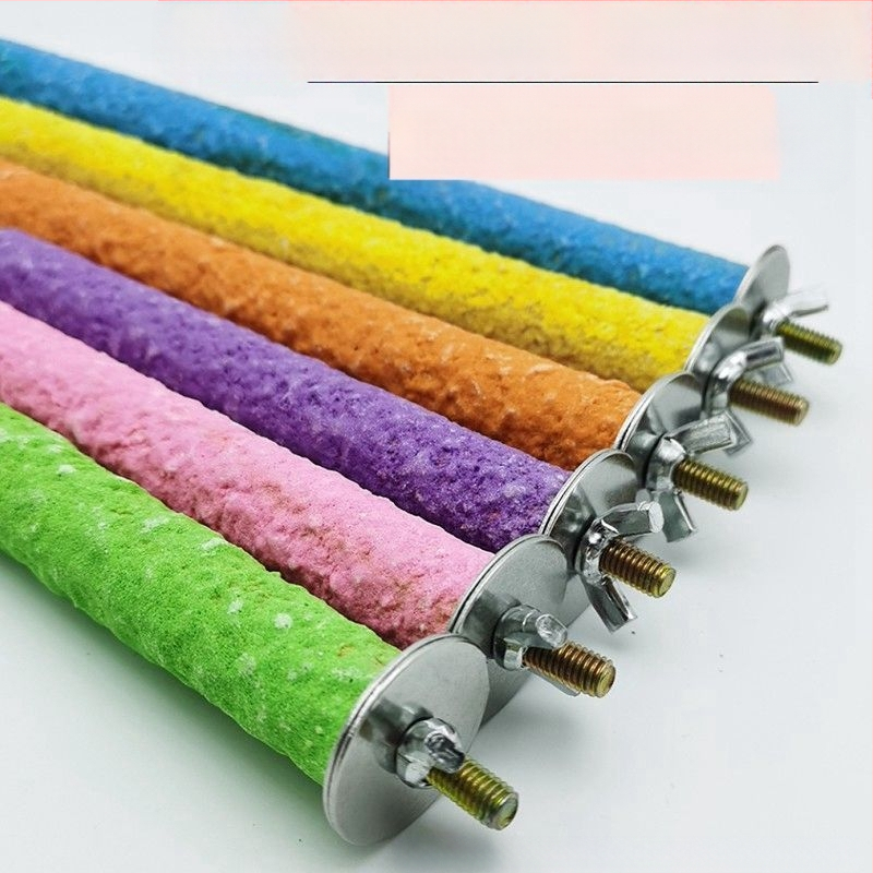 Παιχνίδι παπαγάλου για τρίψιμο νυχιών και ράμφους, με άμμο και κάθετη βάση, μοντέλο #7