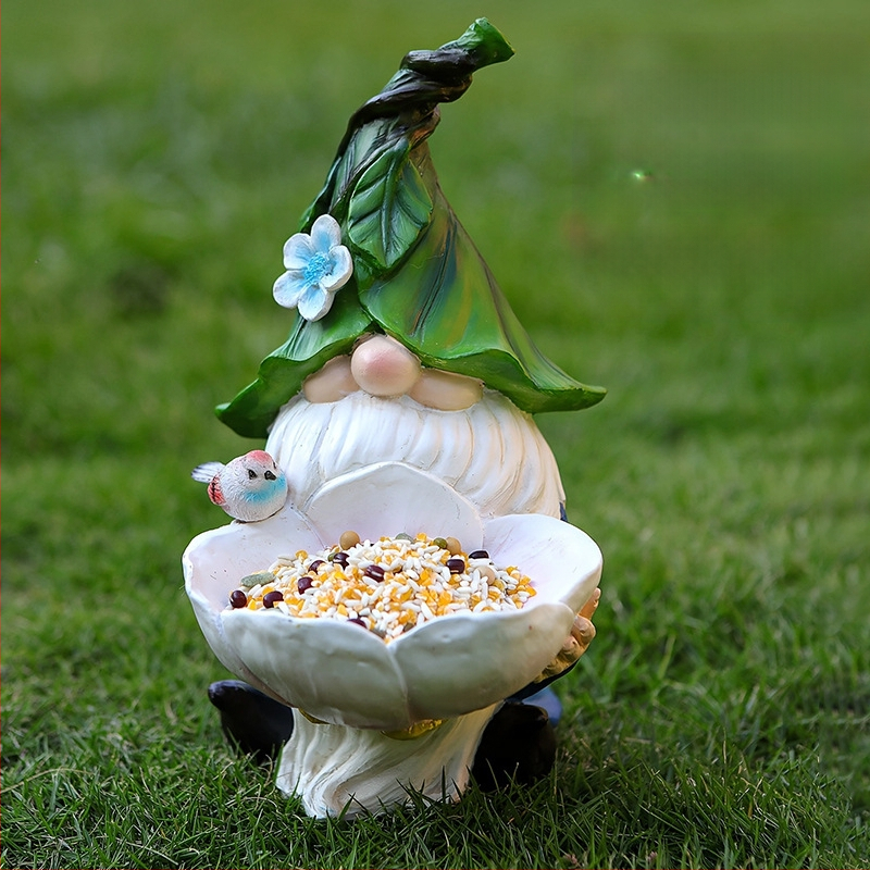 Paukščių lesyklėlė iš dervos, sodo dekoras amerikietiško kaimo stiliuje, modelis XZ016