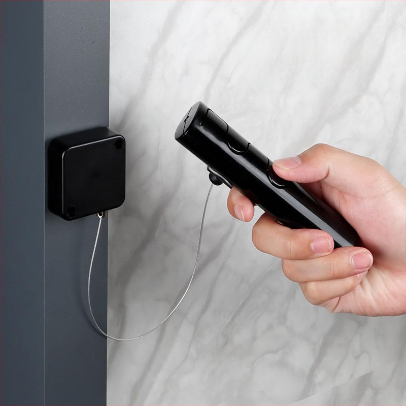 Αποσύρσιμο Κουτί Καλωδίου με Τηλεχειριστήριο — Αντικλοπή, Αντι-Απώλειας, Ατσάλινο Καλώδιο, ABS, Μάρκα PULLBOX, Μέγιστο Φορτίο 0.00016