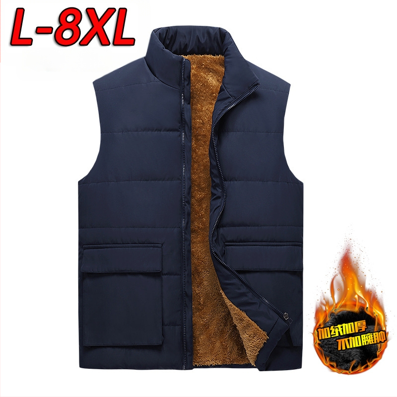 Ανδρικό γιλέκο φλίς με σταθερό γιακά, φερμουάρ, μονόχρωμο, εξωτερικό 100% πολυεστέρας, επένδυση πολυεστέρα