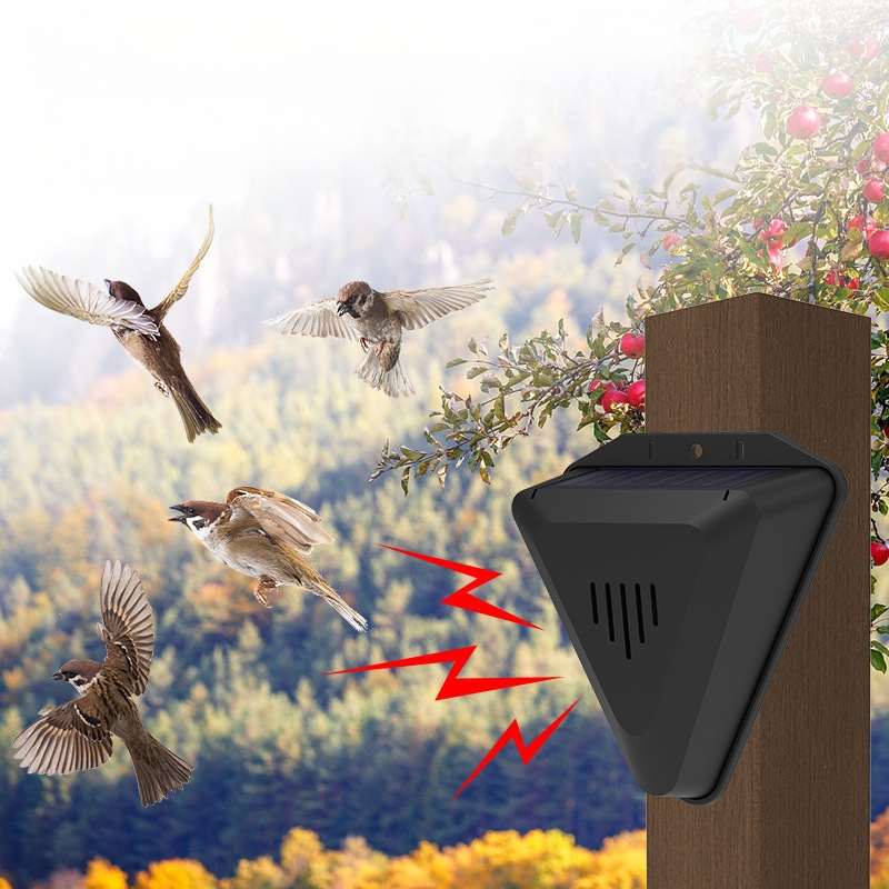 Устройство за отблъскване на птици, стенен монтаж, безжичен, модел N911Q, за езера, градини и оризища