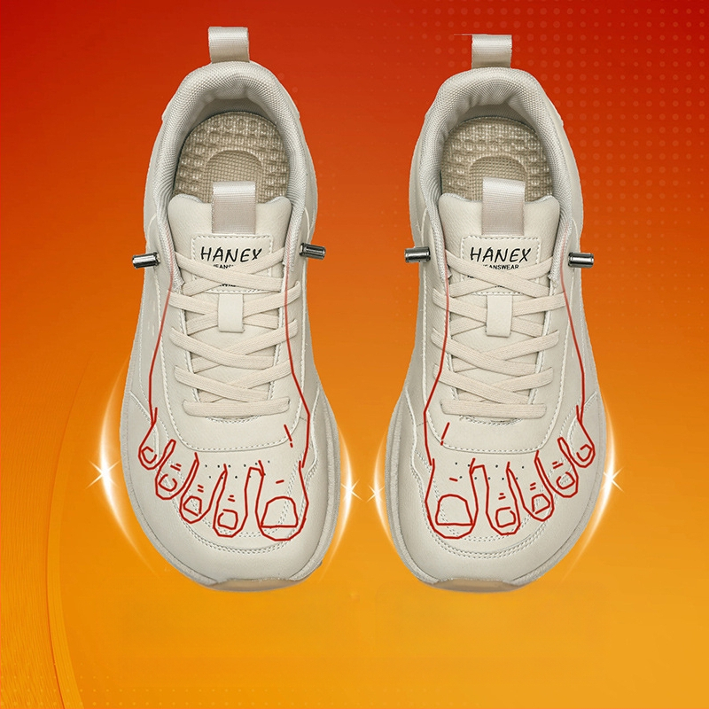 Unisex plačių nosių lauko kasdieniniai bėgimo bateliai – viršutinė dalis iš sintetinės odos, EVA vidurinis padas, guminė išorė