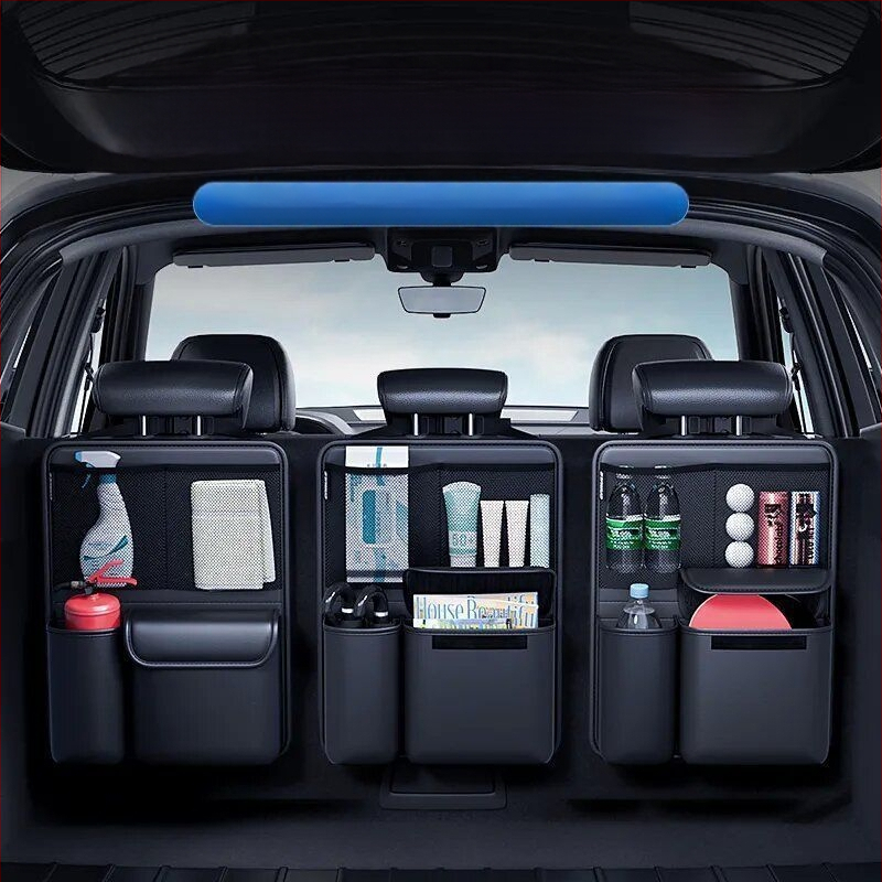 Δερμάτινος οργανωτής αποθήκευσης πορτ-μπαγκάζ αυτοκινήτου, φορητός, 0–5 L χωρητικότητα, σφραγισμένος, για SUV