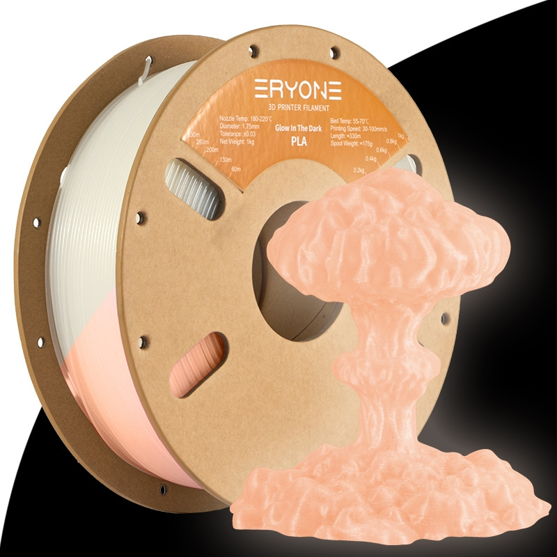 Νήμα για εκτύπωση 3D Night Glow PLA, κυκλικού διατομής, μήκος 330 μ., ERYONE