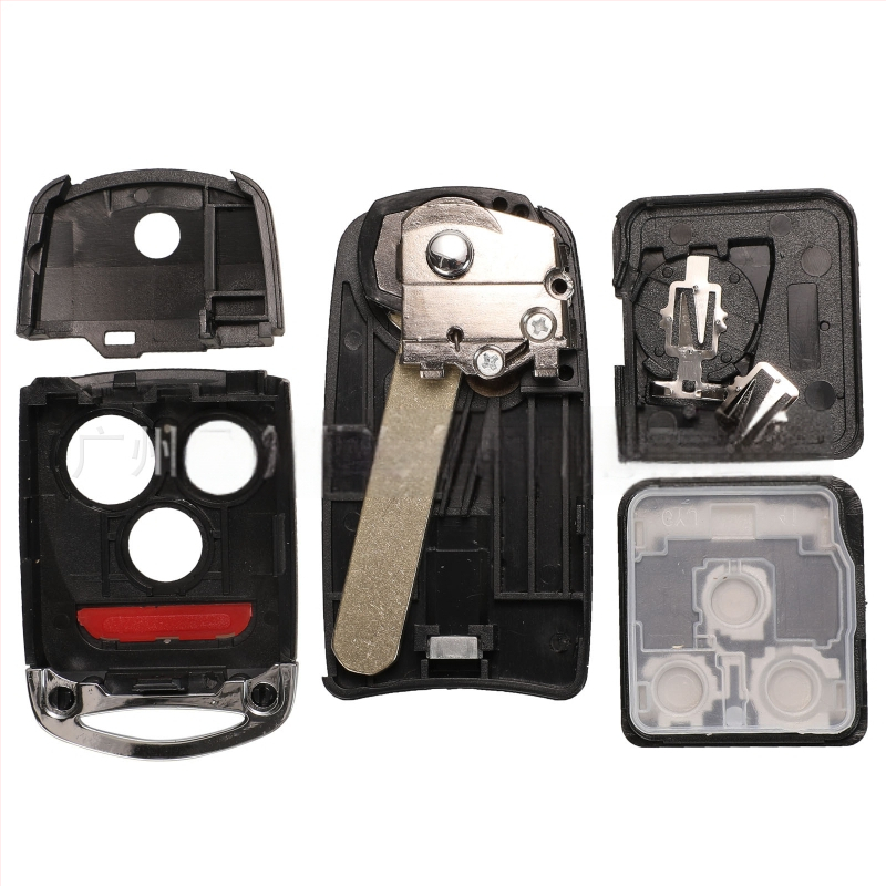 Carcasă pliabilă pentru cheie pentru Honda/Acura Accord Jazz CRV HRV — ABS + cupru, lamă din cupru, 55 g, compatibilă cu chei cu telecomandă pliabile