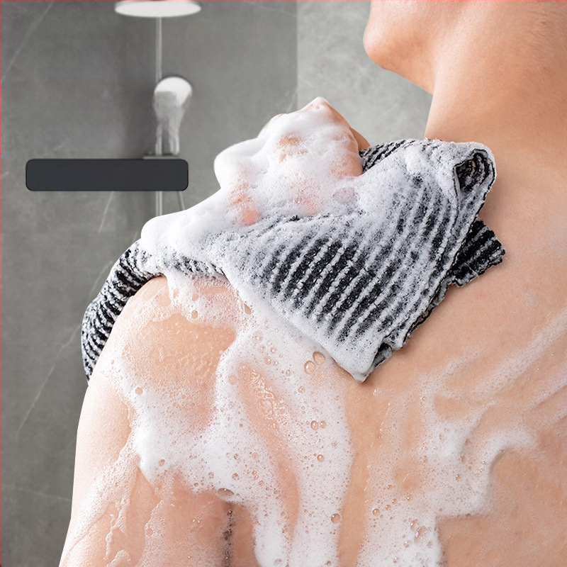 Кърпа за гръб със сребърни йони, антибактериална, абсорбираща, двустранна, дълга лента, rayon