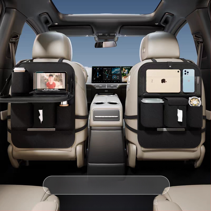 Geantă de depozitare din piele pentru spatele scaunului auto - impermeabilă, de agățat, universală