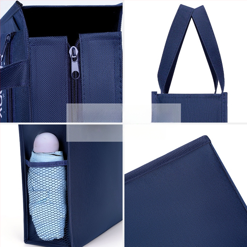 Ученическа платнена чанта с цип, голям капацитет, водоустойчива, карикатурен дизайн