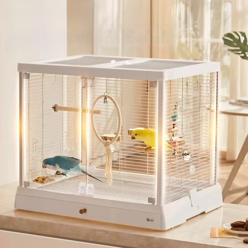 Cușcă pentru papagali – transparentă; Material: Alt; Origine: Alt; Importat: Nu.