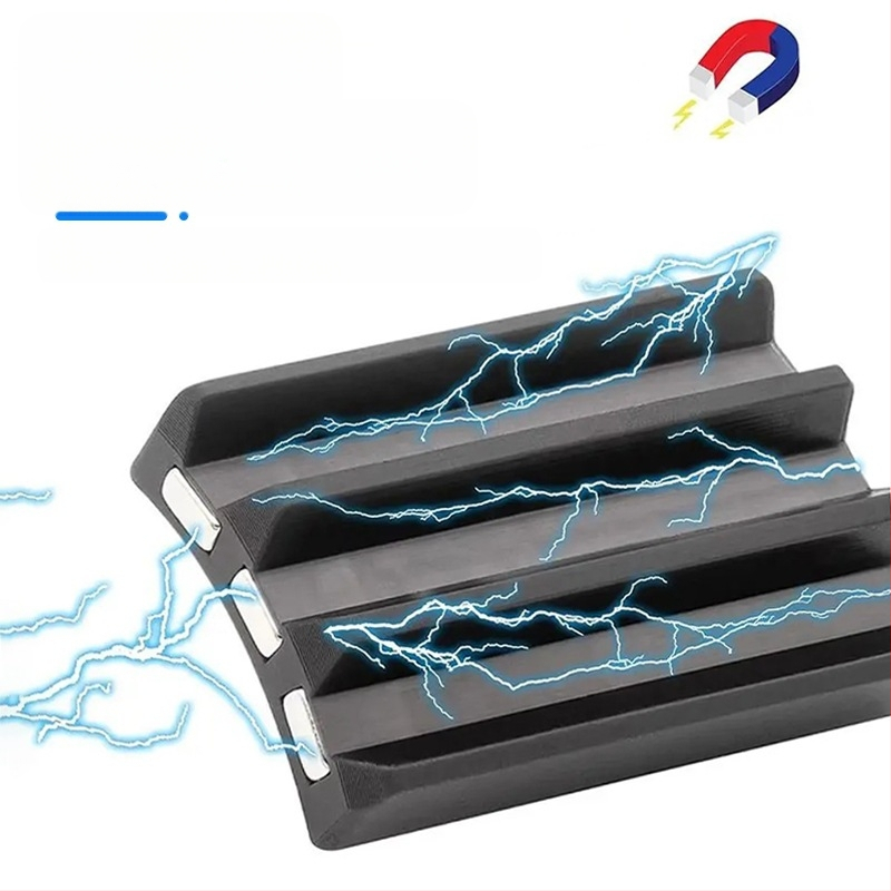 Bitų laikiklis varžtams su lipiniu montavimu ir magnetine funkcija, 3 skylėmis bitų saugojimo juosta, anglies plienas