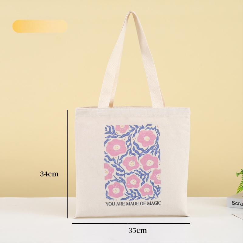 Τσάντα Tote από καμβά με ψηφιακή εκτύπωση και λογότυπο, καμβά 12oz, σε απόθεμα και προσαρμογή