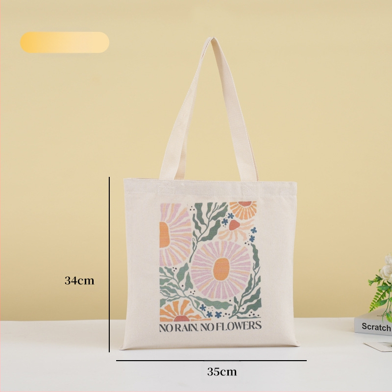 Τσάντα Tote από καμβά με ψηφιακή εκτύπωση και λογότυπο, καμβά 12oz, σε απόθεμα και προσαρμογή