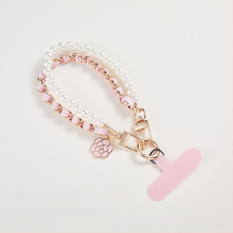 Телефонна висулка Xiaoxiang Style | Камелия и перла | Акрил | Творческа | Декоративна