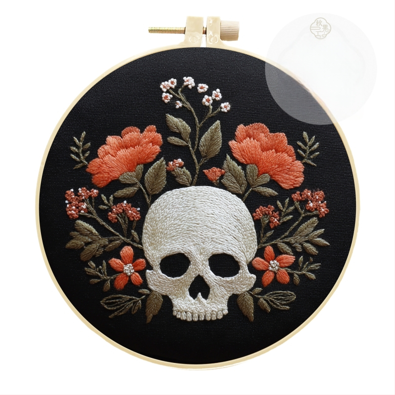 Set de broderie pentru pandantiv Halloween și Paște — pentru începători, stil modern minimalist, țesătură din bumbac-lână