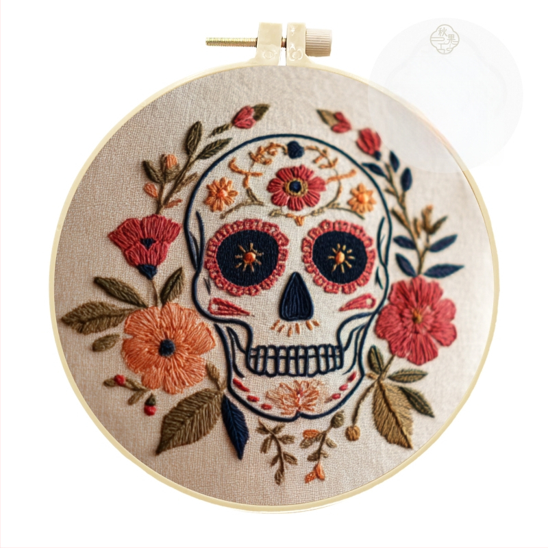 Set de broderie pentru pandantiv Halloween și Paște — pentru începători, stil modern minimalist, țesătură din bumbac-lână