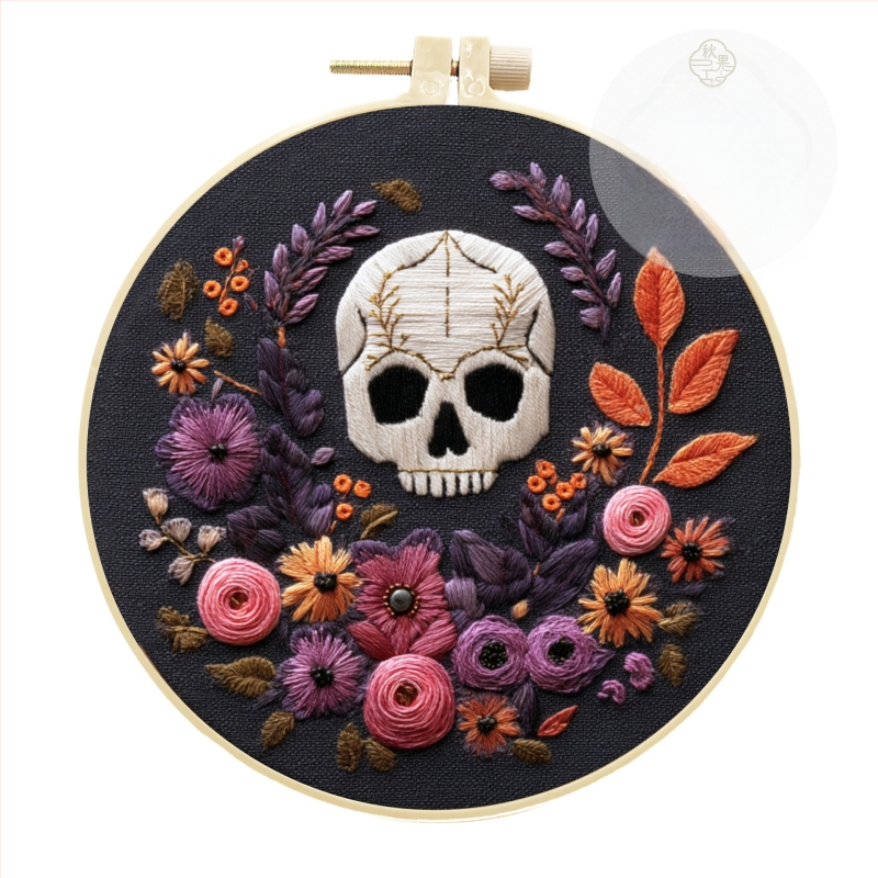 Set de broderie pentru pandantiv Halloween și Paște — pentru începători, stil modern minimalist, țesătură din bumbac-lână