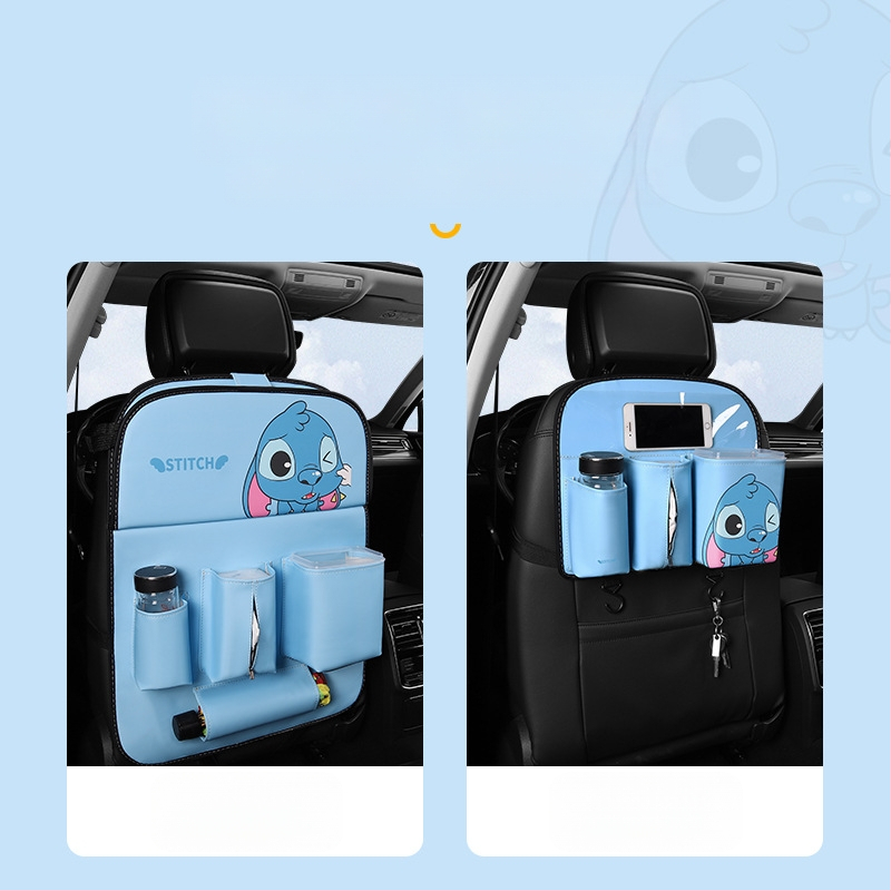 Organizator din piele pentru spatele scaunului, sac de depozitare de tip atârnat, impermeabil, compatibil universal, capacitate personalizabilă