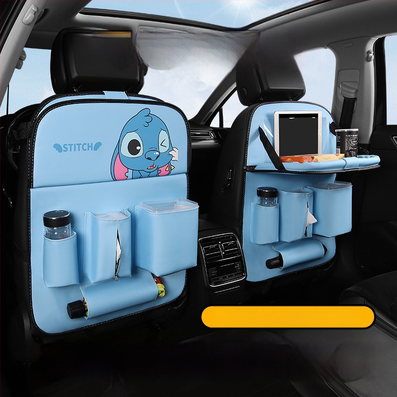 Organizator din piele pentru spatele scaunului, sac de depozitare de tip atârnat, impermeabil, compatibil universal, capacitate personalizabilă