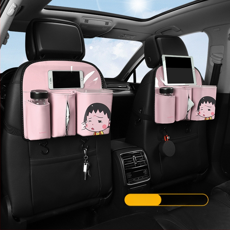 Organizator din piele pentru spatele scaunului, sac de depozitare de tip atârnat, impermeabil, compatibil universal, capacitate personalizabilă