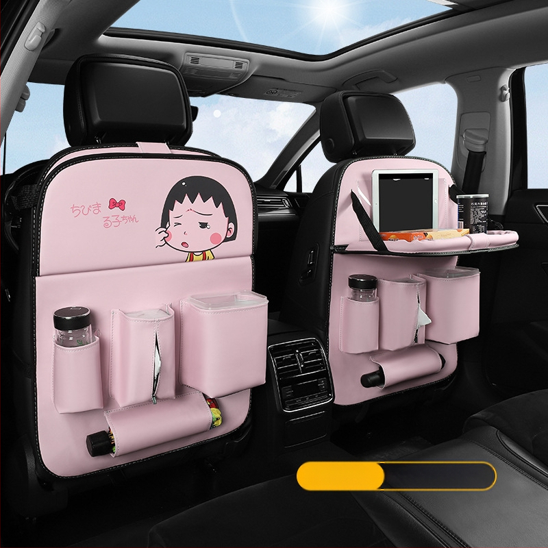 Organizator din piele pentru spatele scaunului, sac de depozitare de tip atârnat, impermeabil, compatibil universal, capacitate personalizabilă