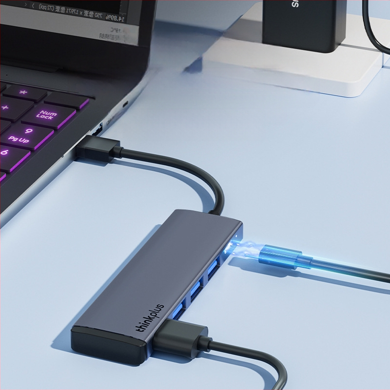 Lenovo USB-C τετραπλή θύρα USB 3.0 hub με εξωτερική παροχή ρεύματος, 5Gbps