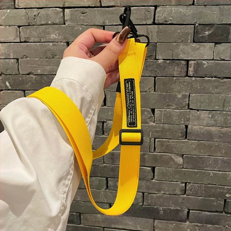 Ланярд за мобилен телефон с кръстосана презрамка – унисекс, нейлонова лента с метална катарама, марка Jiazhen, печатано лого