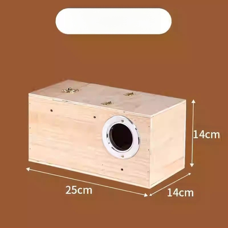Cutie din lemn pentru reproducerea papagalilor cu cuib suspendat, model RR7hQhsi