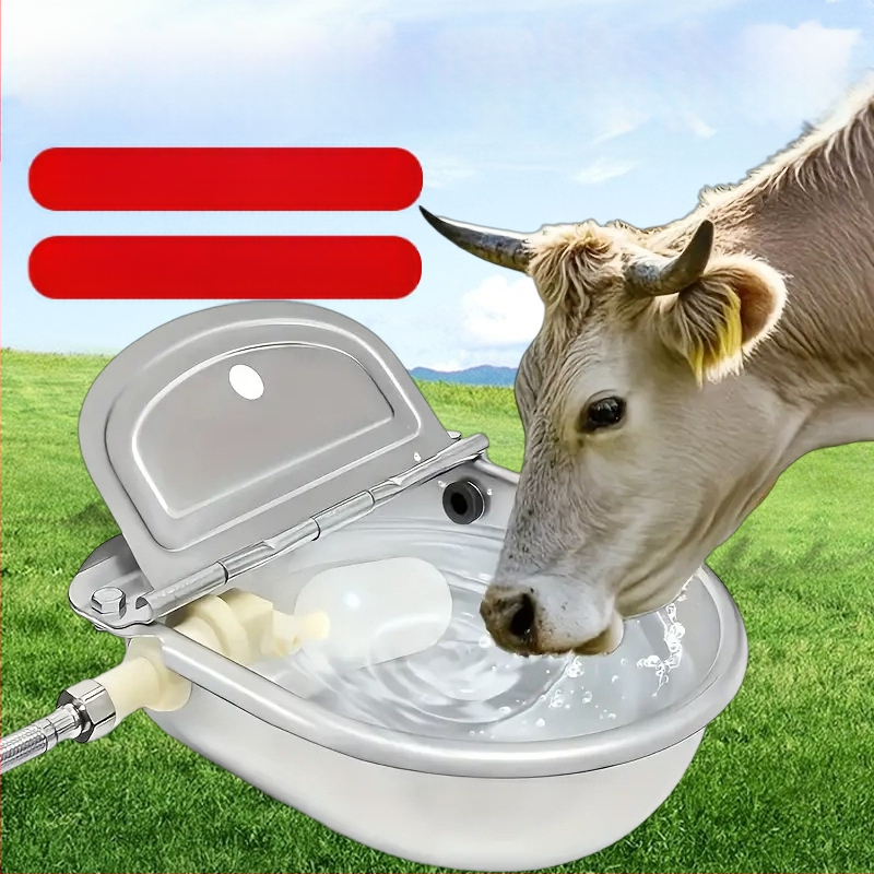 Неръждаем водопой за добитък с плаващ топчест механизъм, автоматичен водопой
