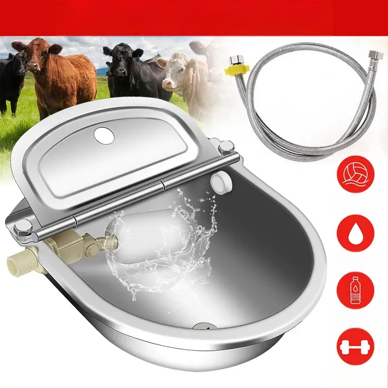 Неръждаем водопой за добитък с плаващ топчест механизъм, автоматичен водопой