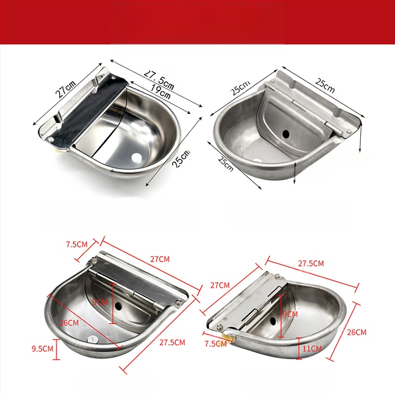Неръждаем водопой за добитък с плаващ топчест механизъм, автоматичен водопой