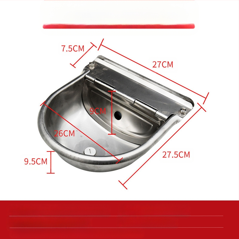 Неръждаем водопой за добитък с плаващ топчест механизъм, автоматичен водопой