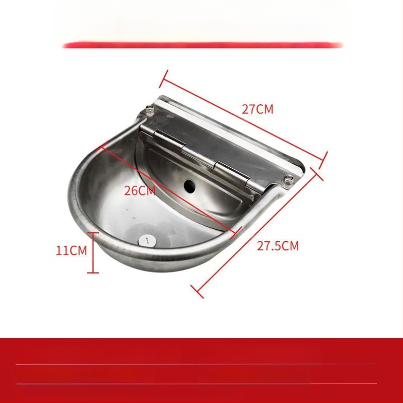 Неръждаем водопой за добитък с плаващ топчест механизъм, автоматичен водопой