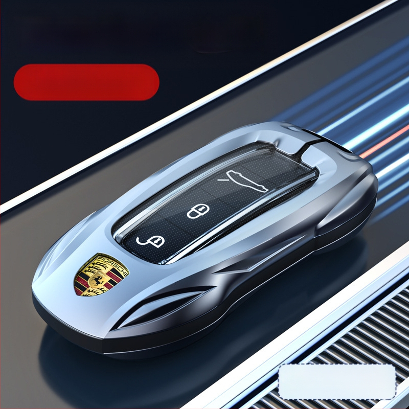 Θήκη κλειδιού Porsche – κράμα ψευδάργυρου, ανθεκτικό σε γρατζουνιές και στη σκουριά, ενσωματωμένο σιλικόνη και TPU, επαγγελματικό στυλ