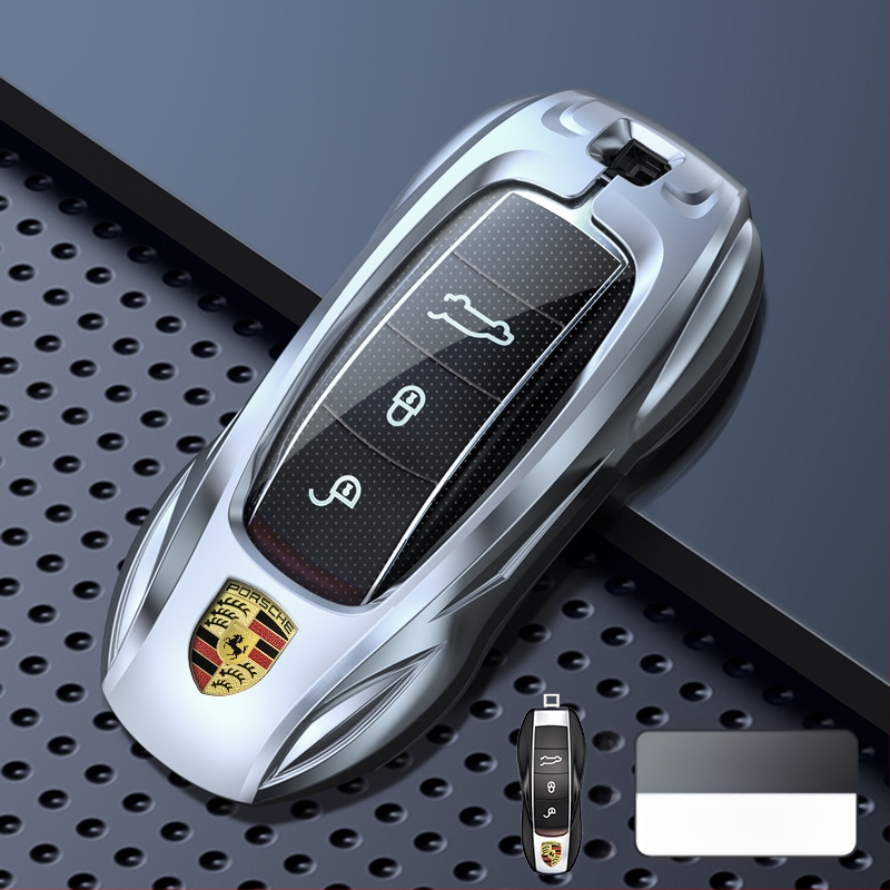 Θήκη κλειδιού Porsche – κράμα ψευδάργυρου, ανθεκτικό σε γρατζουνιές και στη σκουριά, ενσωματωμένο σιλικόνη και TPU, επαγγελματικό στυλ