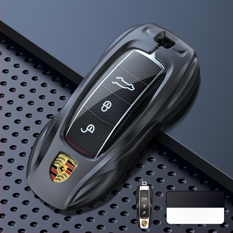 Θήκη κλειδιού Porsche – κράμα ψευδάργυρου, ανθεκτικό σε γρατζουνιές και στη σκουριά, ενσωματωμένο σιλικόνη και TPU, επαγγελματικό στυλ