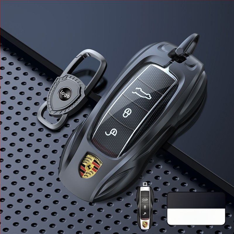 Θήκη κλειδιού Porsche – κράμα ψευδάργυρου, ανθεκτικό σε γρατζουνιές και στη σκουριά, ενσωματωμένο σιλικόνη και TPU, επαγγελματικό στυλ