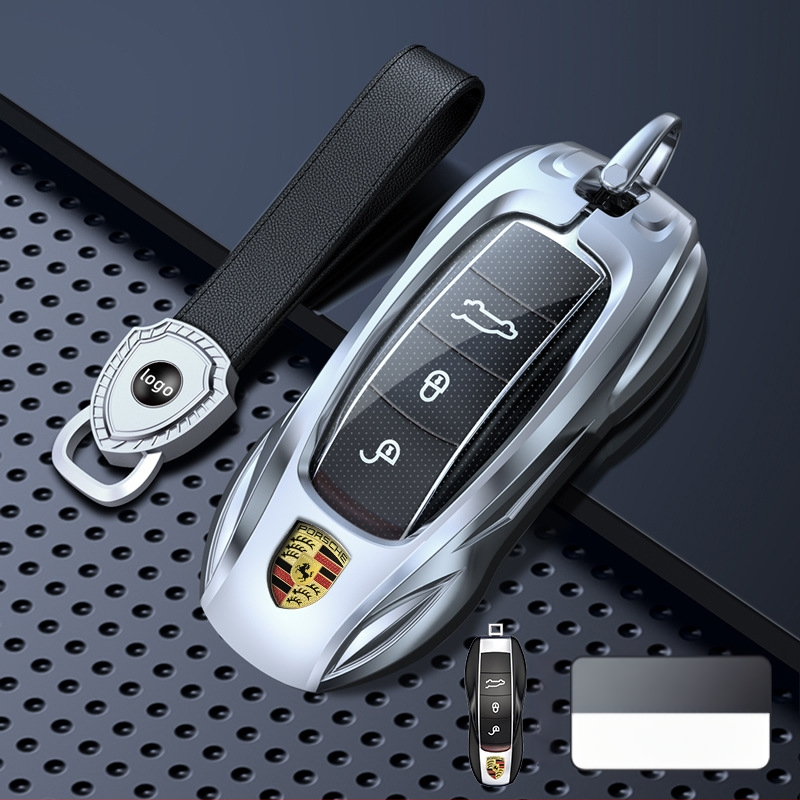 Θήκη κλειδιού Porsche – κράμα ψευδάργυρου, ανθεκτικό σε γρατζουνιές και στη σκουριά, ενσωματωμένο σιλικόνη και TPU, επαγγελματικό στυλ