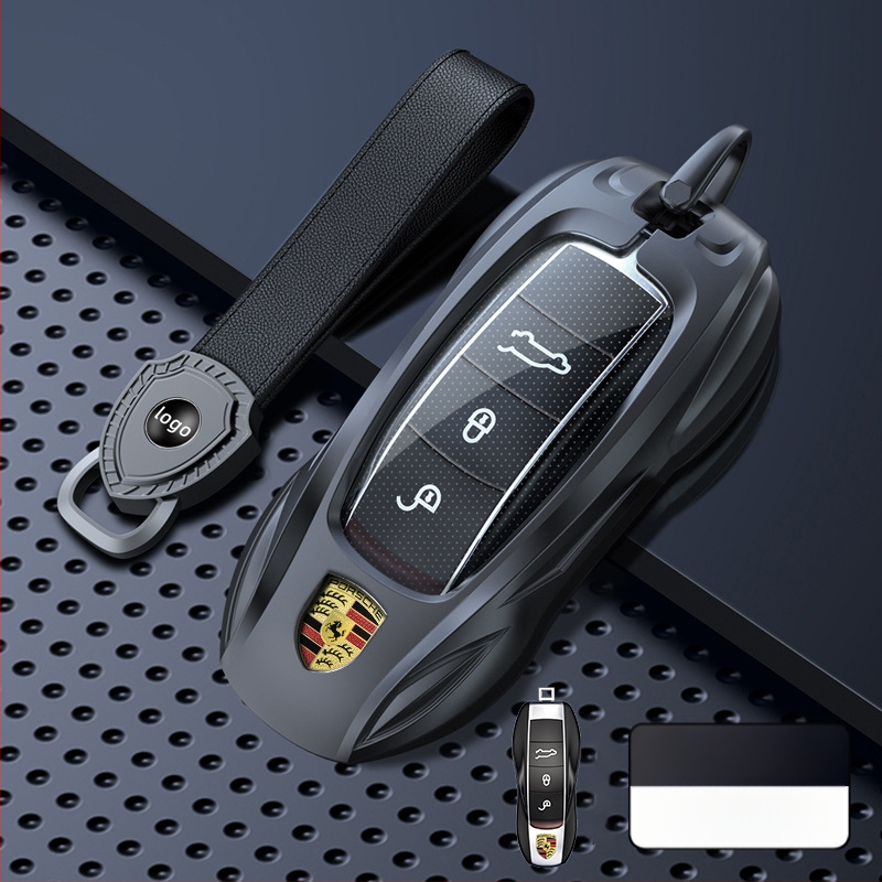 Θήκη κλειδιού Porsche – κράμα ψευδάργυρου, ανθεκτικό σε γρατζουνιές και στη σκουριά, ενσωματωμένο σιλικόνη και TPU, επαγγελματικό στυλ