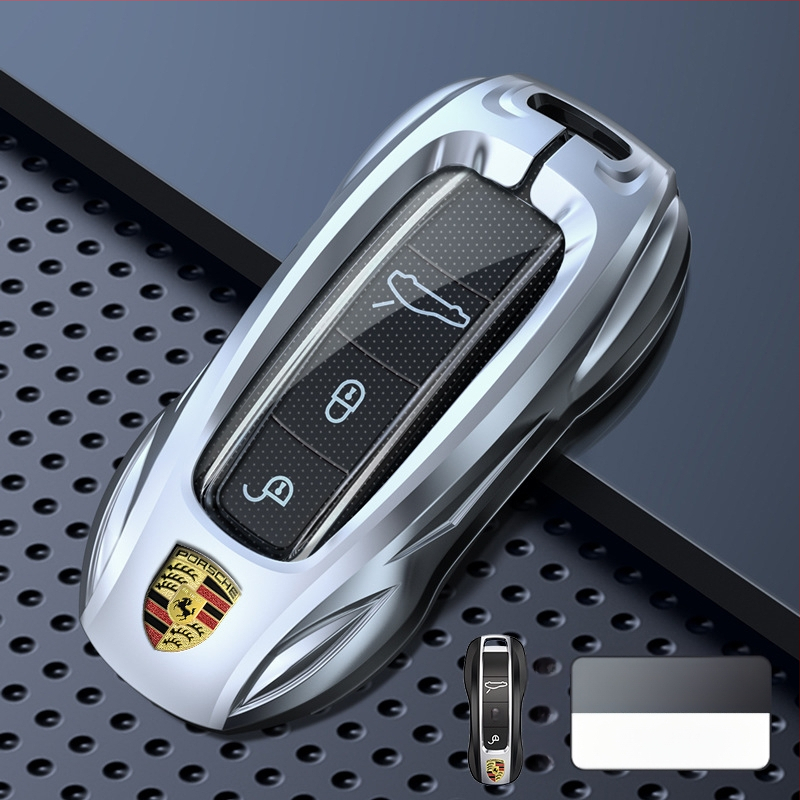 Θήκη κλειδιού Porsche – κράμα ψευδάργυρου, ανθεκτικό σε γρατζουνιές και στη σκουριά, ενσωματωμένο σιλικόνη και TPU, επαγγελματικό στυλ