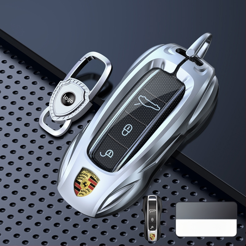 Θήκη κλειδιού Porsche – κράμα ψευδάργυρου, ανθεκτικό σε γρατζουνιές και στη σκουριά, ενσωματωμένο σιλικόνη και TPU, επαγγελματικό στυλ