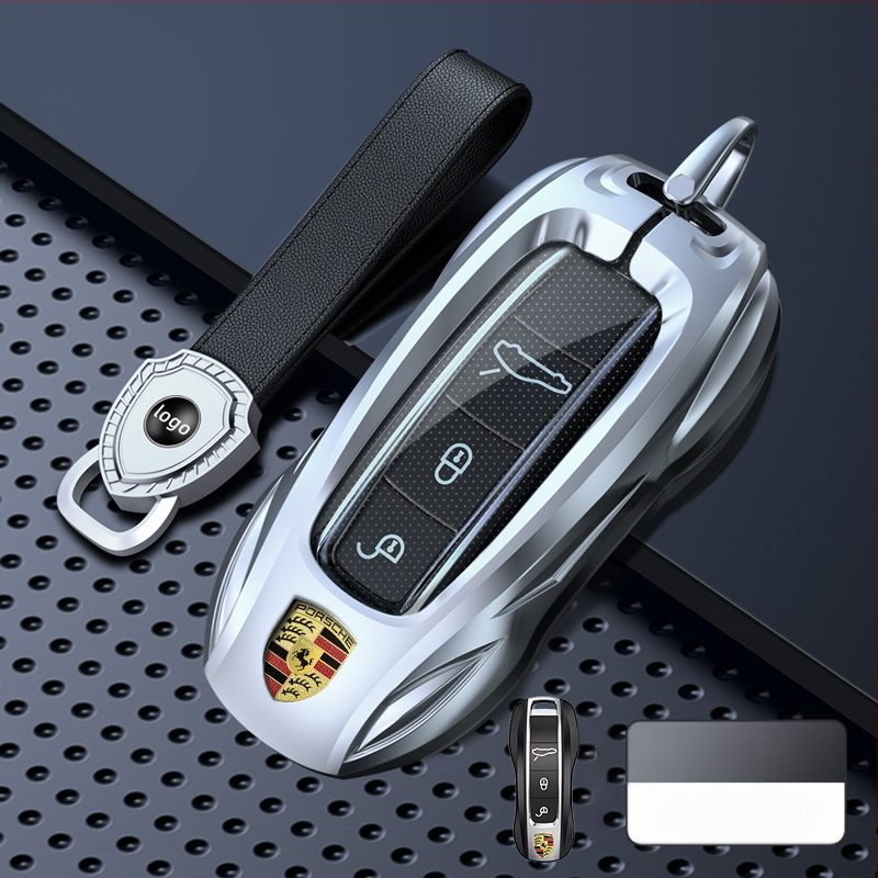 Θήκη κλειδιού Porsche – κράμα ψευδάργυρου, ανθεκτικό σε γρατζουνιές και στη σκουριά, ενσωματωμένο σιλικόνη και TPU, επαγγελματικό στυλ