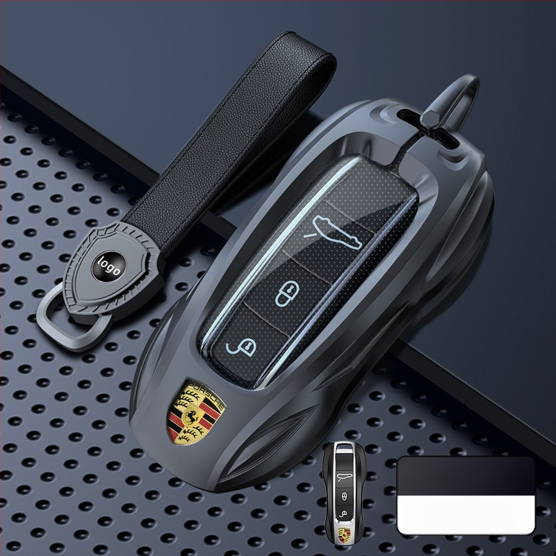 Θήκη κλειδιού Porsche – κράμα ψευδάργυρου, ανθεκτικό σε γρατζουνιές και στη σκουριά, ενσωματωμένο σιλικόνη και TPU, επαγγελματικό στυλ