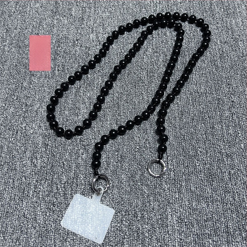 Дървен ланярд за телефон, ръчно изработен, с декоративни мънисти, полиестерно въже, метална катарама