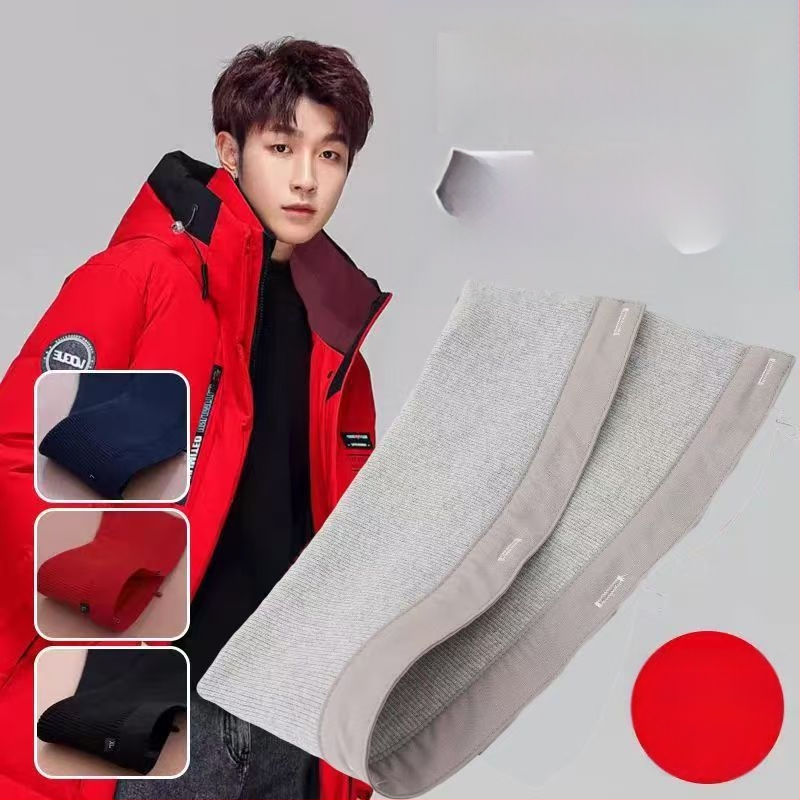 Αποσπώμενος καθολικός πλεκτός γιακάς για μπουφάν, ανθεκτικός στη βρωμιά, ριμπ-πλεκτό σχέδιο, πολυεστερική ίνα, ενήλικες, φθινοπωρινό-χειμερινό 2025