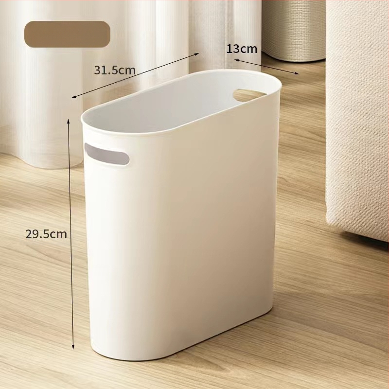Κάδος απορριμμάτων μπάνιου με καπάκι που πιέζεται, πλαστικός, 10 L, τετράγωνος, απαλό κλείσιμο, οικιακή χρήση