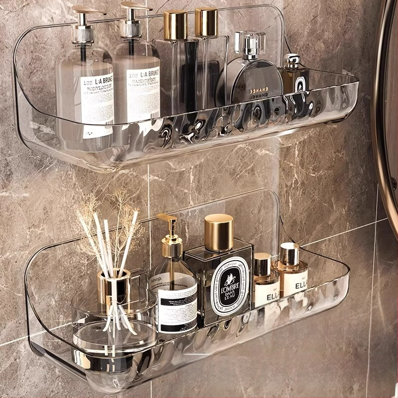 Defu 5538 Műanyag falra szerelhető fürdőszobai tároló, 1 réteg, japán stílus