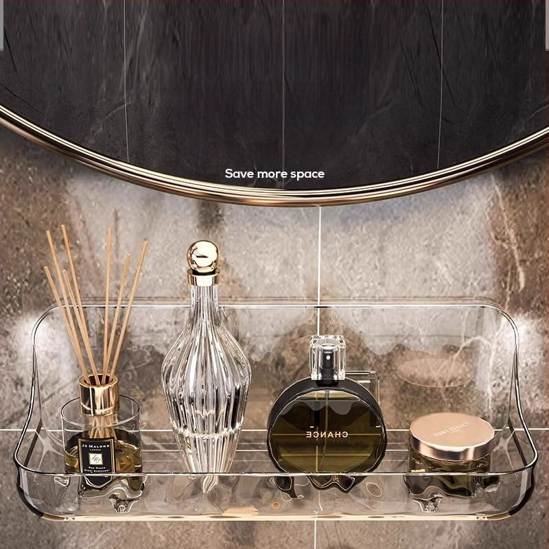 Defu 5538 Műanyag falra szerelhető fürdőszobai tároló, 1 réteg, japán stílus