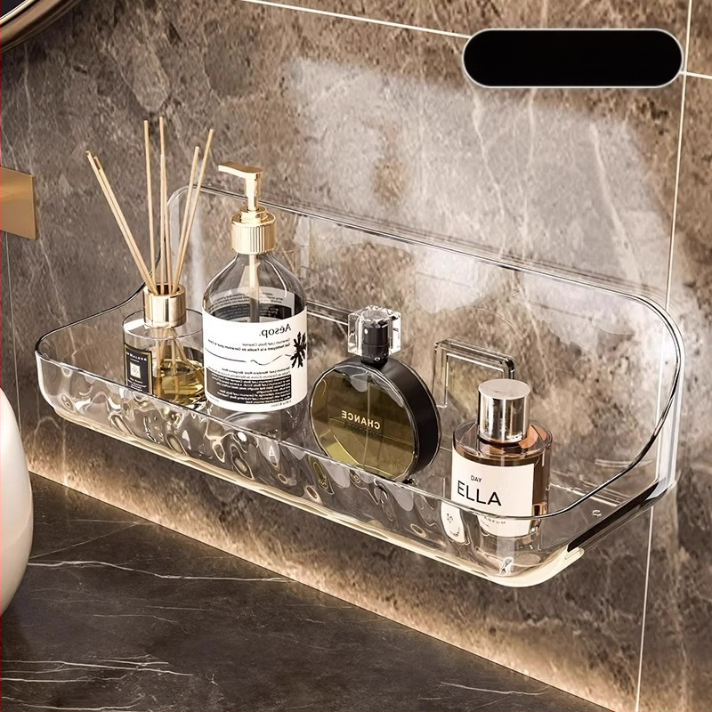 Defu 5538 Műanyag falra szerelhető fürdőszobai tároló, 1 réteg, japán stílus