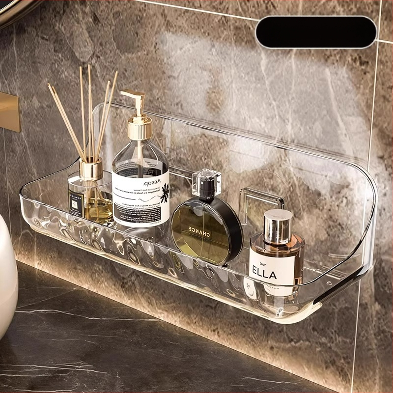 Defu 5538 Műanyag falra szerelhető fürdőszobai tároló, 1 réteg, japán stílus