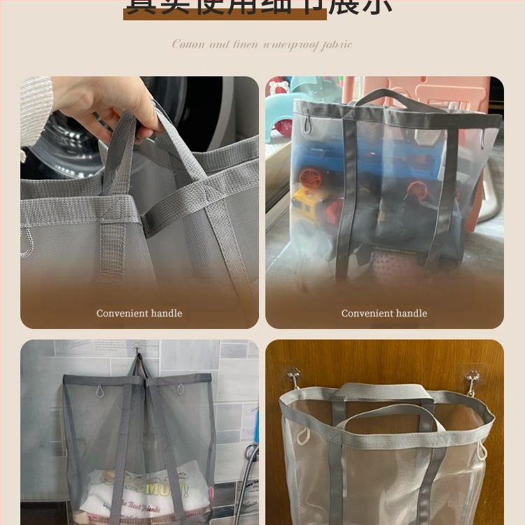 Sieninis skalbinių krepšys didelės talpos, sulankstomas, Jiang xu